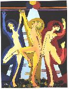 Ernst Ludwig Kirchner Colourfull dance oil